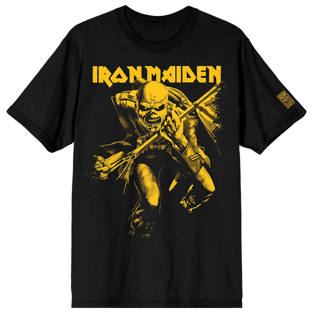 IRON MAIDEN アイアンメイデン (結成 50周年 ) - 50 Trooper Crop Yellow / アームプリントあり / Tシャツ / メンズ - PGS